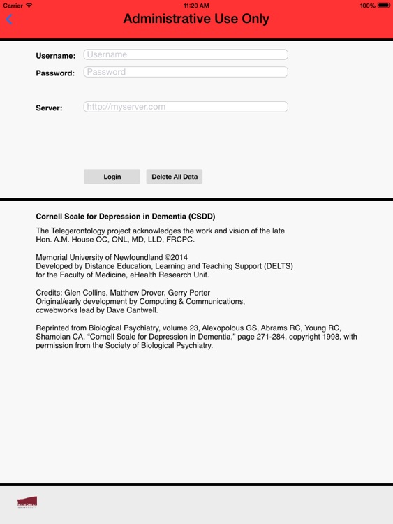 Cornell Scale for Depression in Dementia