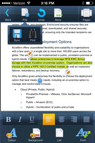 Accellion Mobile App for Good Technology screenshot 3