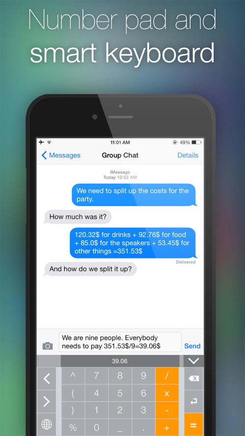 Number Pad Smart Keyboard Download App for iPhone