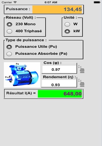 Calcul Electrique screenshot 2