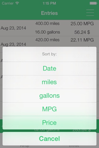 Fuel Consumption Tracker - MPG and L/100KM Tracker screenshot 4