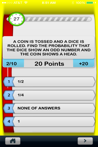 MathElementaryMiddleHighProbabilityQuiz screenshot 3