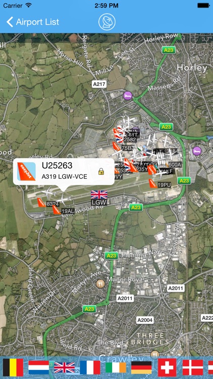 London Gatwick iPlane Flight Information