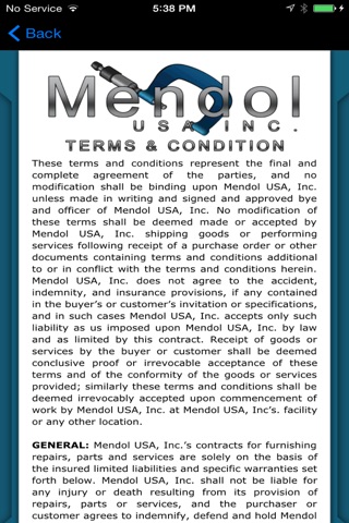 Mendol USA Inc. screenshot 2