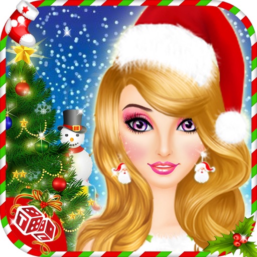 Christmas Salon - XMas Santa Girl Makeup and Dress up Game in Real 3D Winter Snowfall