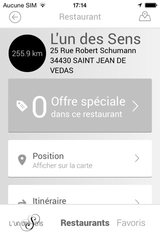 Restaurant l'un des sens screenshot 3