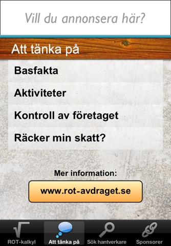 ROT-avdraget screenshot 3