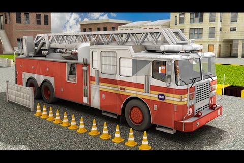 Fire Fighter Hero Parking Simulator - 911 Emergency Truck Driving Game screenshot 3
