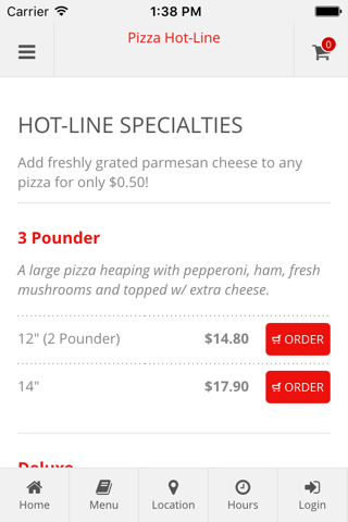 Pizza Hot-Line Online Ordering screenshot 3