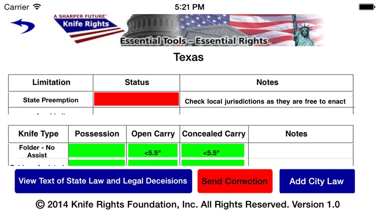 Knife Rights LegalBlade™