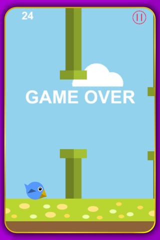 Bouncy Blue Bird - Flappy Wings Fly screenshot 3