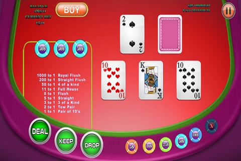 Grand Casino Board : 5 Card Poker Free screenshot 3