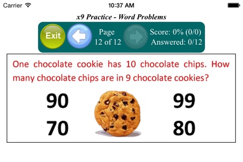 Multiplication Table - Full Version (with word problems) screenshot 3