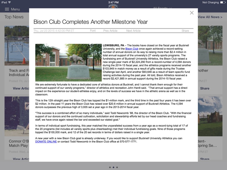 Bucknell Bison for iPad 2015 screenshot-4