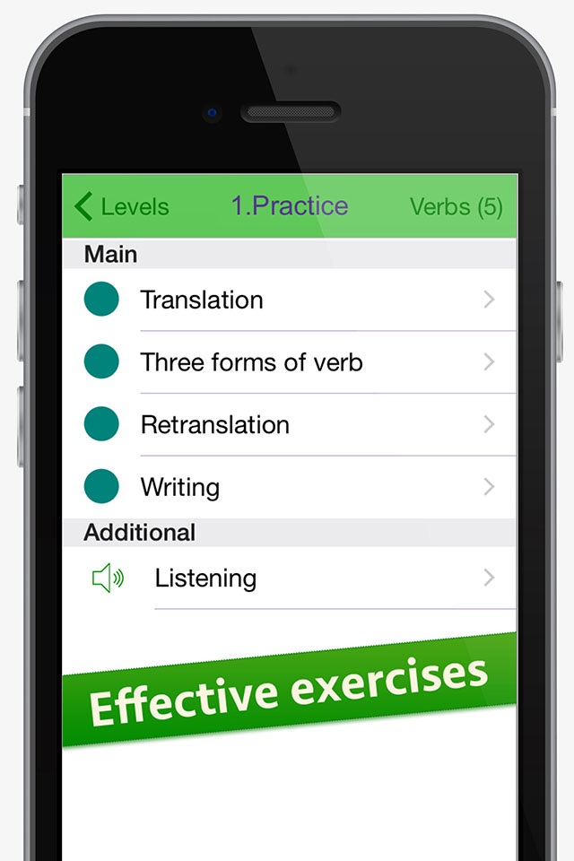 English Irregular Verbs game - the fast and easy way to learn verbs screenshot 3