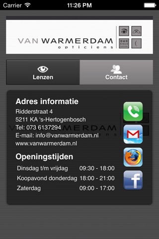 van Warmerdam Opticiens screenshot 2