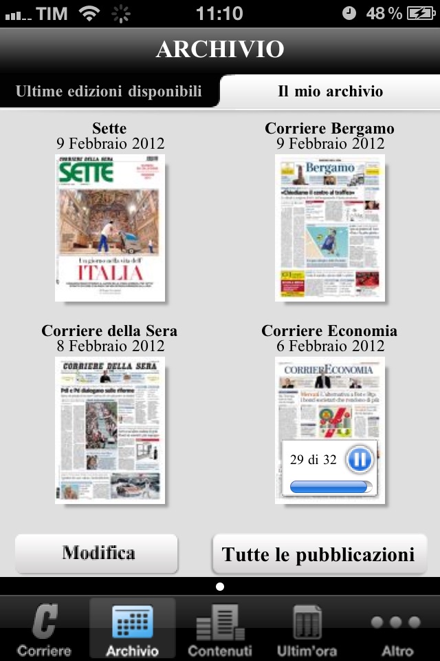 Corriere della Sera - Digital Edition per iPhone screenshot 3
