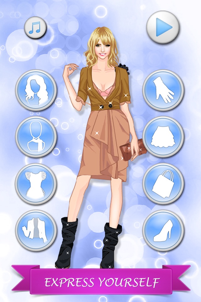 Dress Up a Shopaholic Girl - Beauty salon game for girls and kids who love makeover and make-up screenshot 2