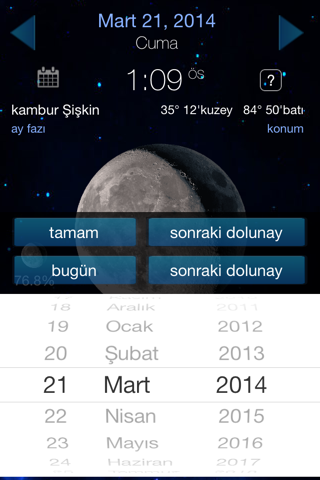 Lunar Phase calendar for the moon screenshot 2