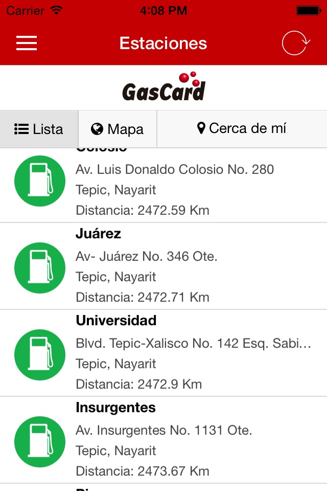 Gascard screenshot 2