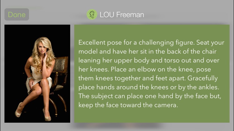 LOU Freeman - Fashion & Glamour Posing - Sitting