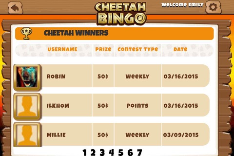 Cheetah Bingo screenshot 4