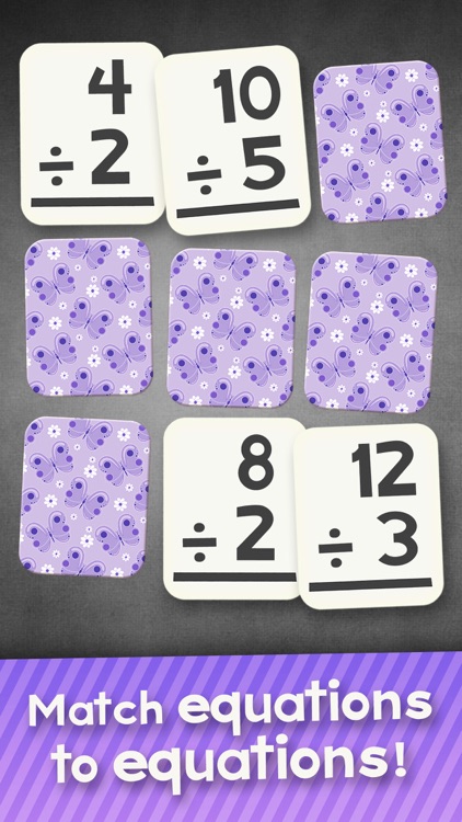 Division Flashcard Match Games for Kids in 2nd, 3rd and 4th Grade Learning Flash Cards Free screenshot-3