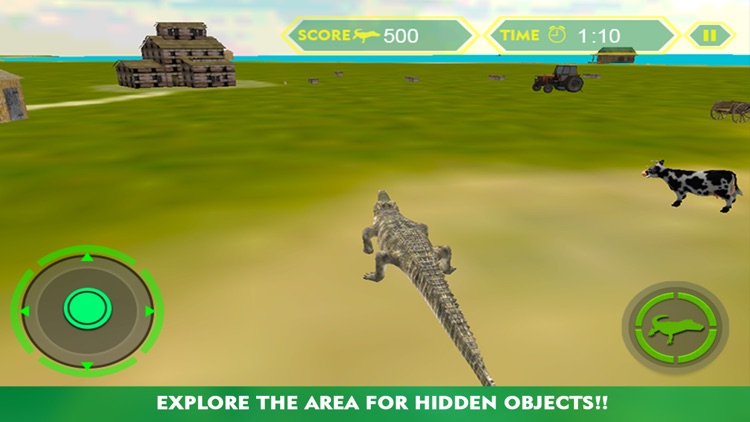 Crocodile Attack Simulator 3D – steer the wild alligator and hunt down farm animals