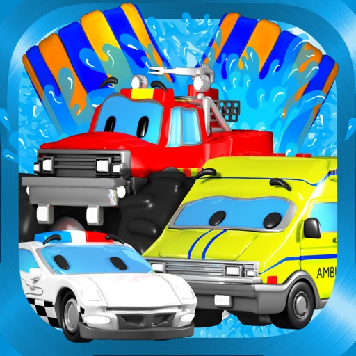 Police Monster Truck Car Wash Videos And Vehicles Formation For Kids 