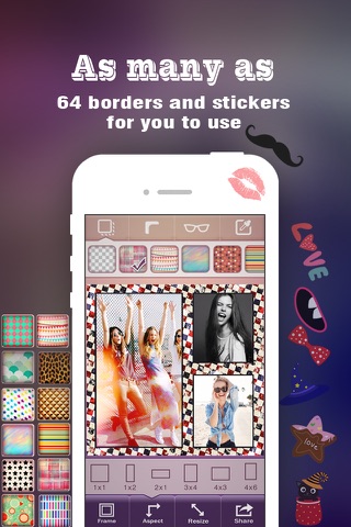 Pic Frame Magic HD - Photo Collage Maker & Grid Creator, add Stamps and Filter Effects screenshot 2