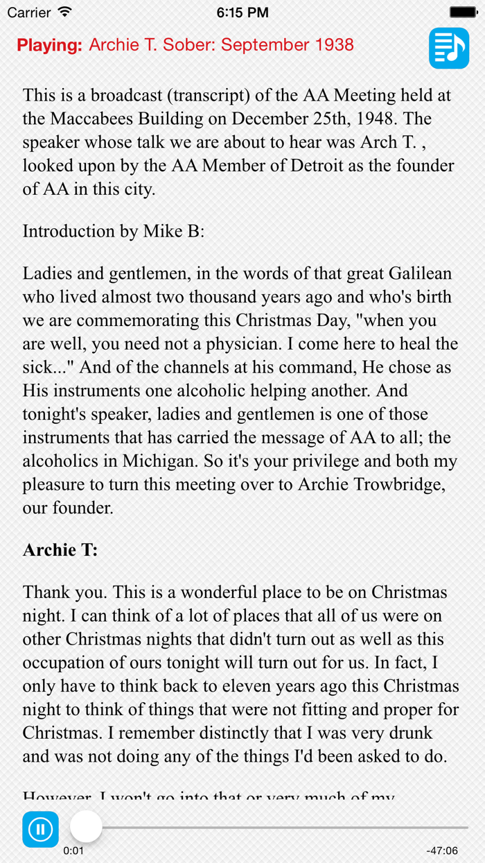 AA Voices From The Past