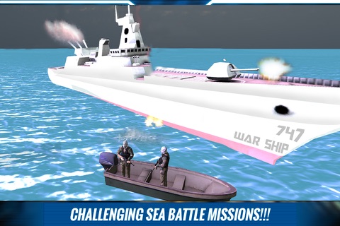 Warfare Ship Sea Battle Simulator 3D screenshot 2
