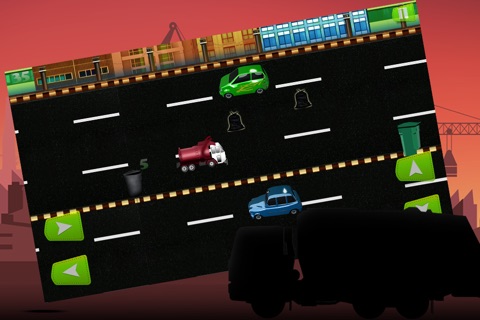 City Garbage Truck Disposal Night Shift : The Crazy Race to Clean the Town - Free Edition screenshot 2