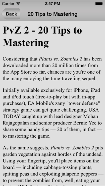 2015 Guide For Plants vs. Zombies 2 screenshot-3