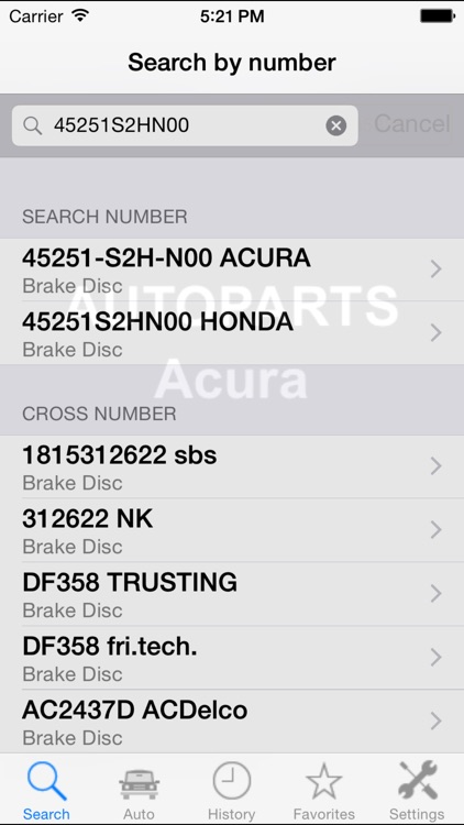 Autoparts for Acura