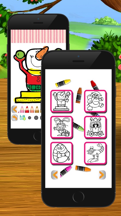 cartoon coloring page game screenshot-4