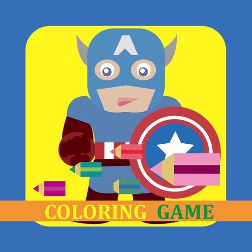 Coloring Book for Captain America Icon