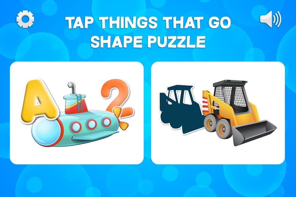 Tap Trucks and Things That Go Shape Puzzles screenshot 4