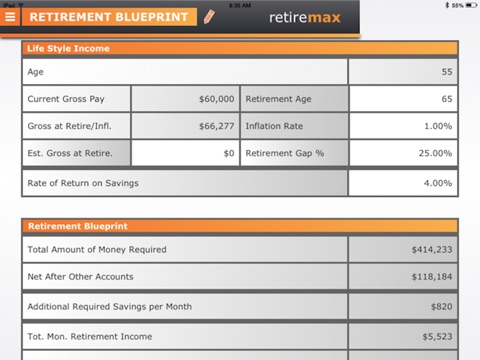 Retiremax Software LLC screenshot 2