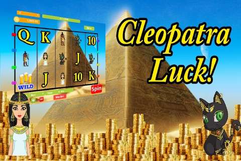 Egypt Queen Cleopatra & Pharaoh King Slot - Vegas Casino Free Poker Machine screenshot 2