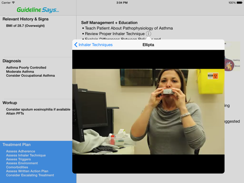 Asthma Guideline Says screenshot 3