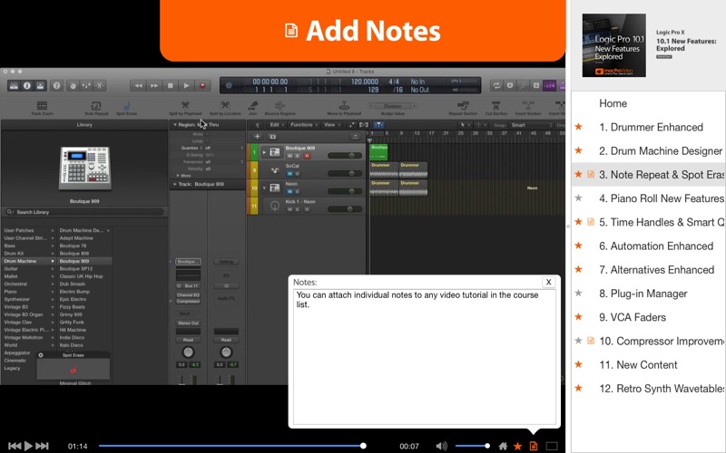 Course For Logic Pro X - 10.1 New Features Explored App ...