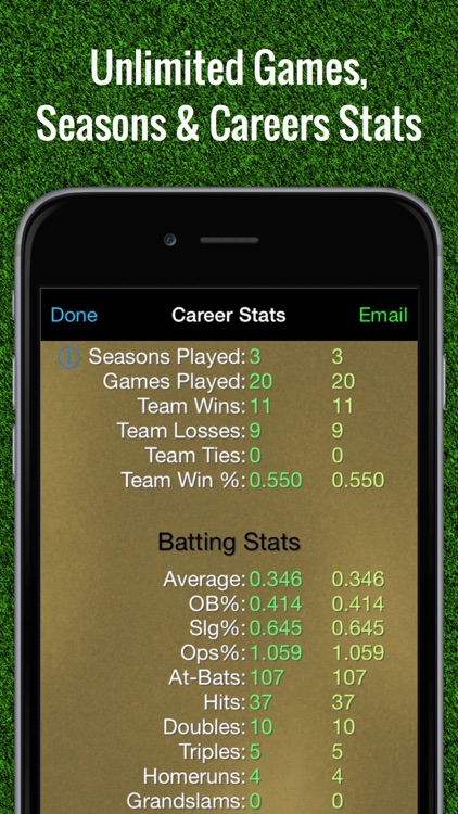Baseball Stats Tracker Touch