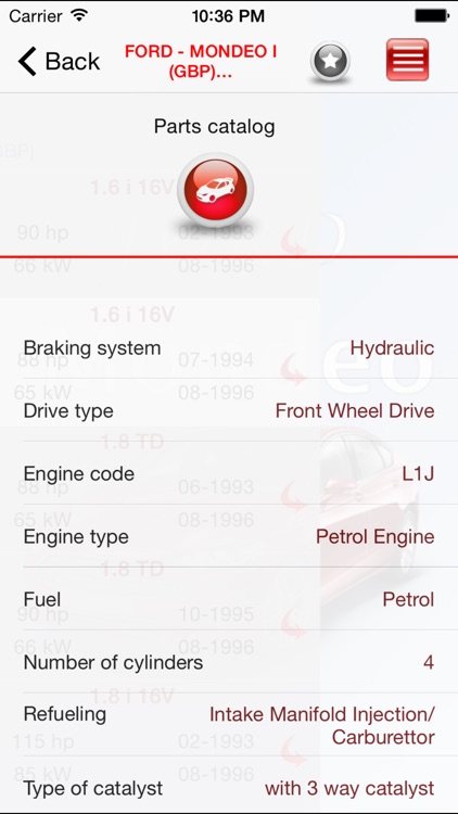 Autoparts Ford Mondeo