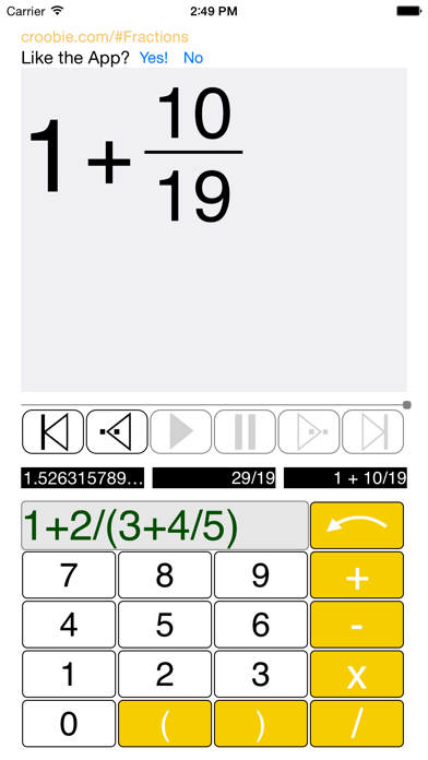 How to cancel & delete Fractions Learning Calculator from iphone & ipad 2