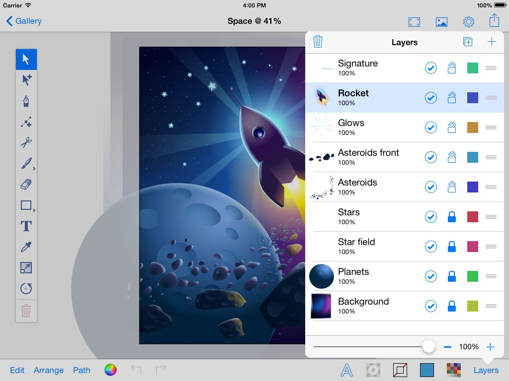 Vector PaintPad (векторный редактор) screenshot 2