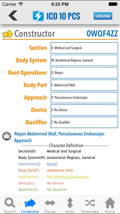 ICD-10-PCS Lookup