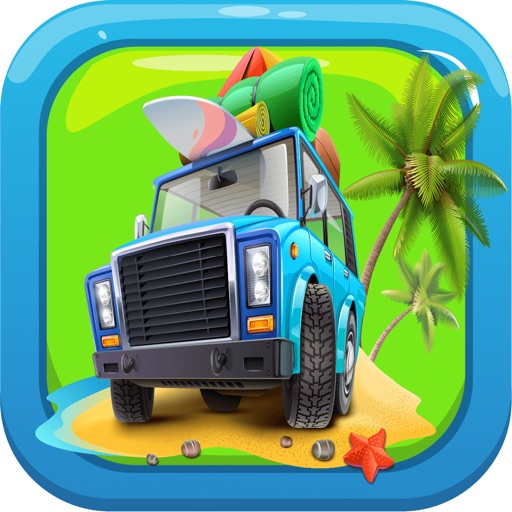 Car Driving On The Beach icon