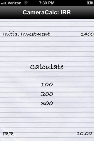 Internal Rate of Return (IRR) Financial Calculator screenshot 4