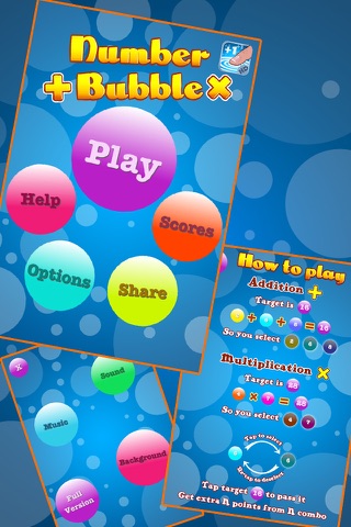 Скриншот из Addition & Multiplication Number Bubbles